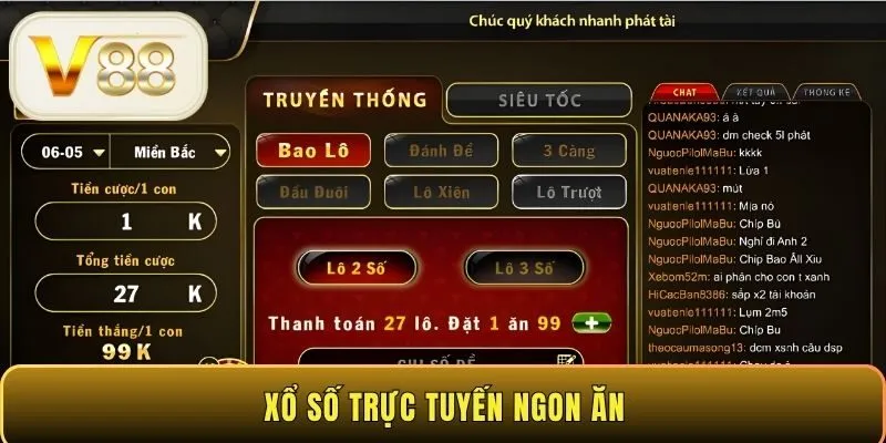 Xổ số trực tuyến ngon ăn